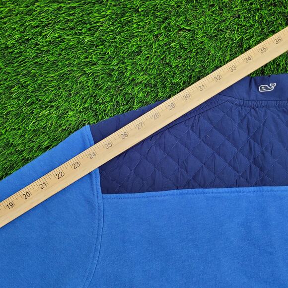 Vineyard-Vines Sweater Large 24x28 Baggy Crop Blue - Picture 4 of 14